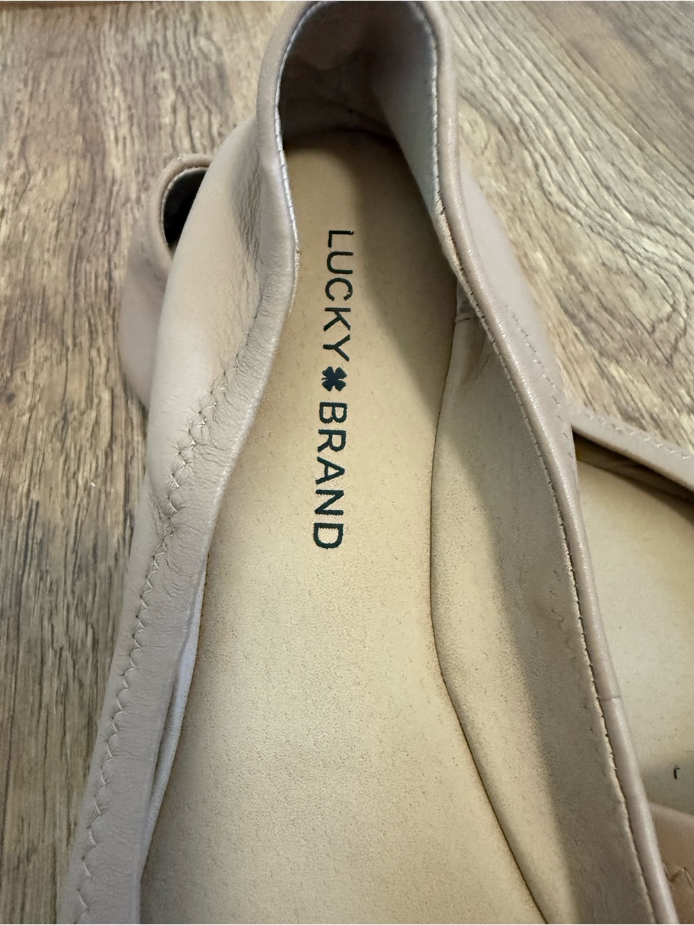 Lucky Brand Nude/Tan Leather Ballet Flats - Picture 2 of 4